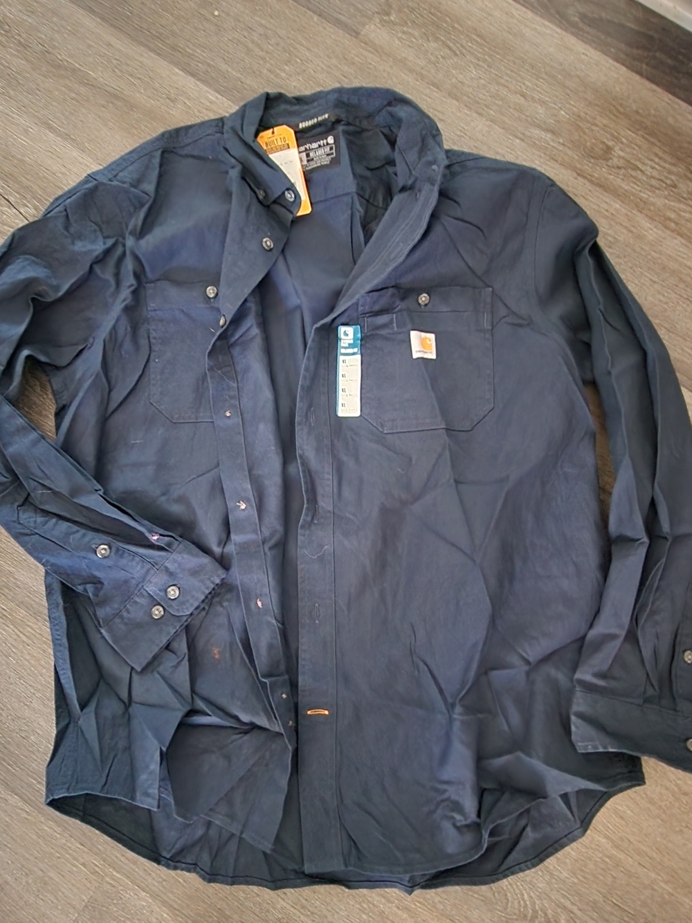 Carhartt Navy Lightweight Work Shirt Jacket Brand New With Tags Mens Xl